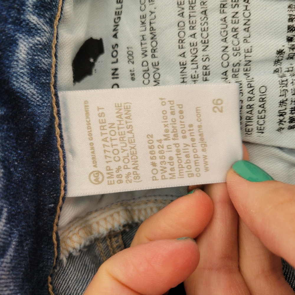 AG Adriano‎ Goldschmied Farrah Ankle High Rise Skinny Jeans Size 26 LIKE NEW - Picture 11 of 12